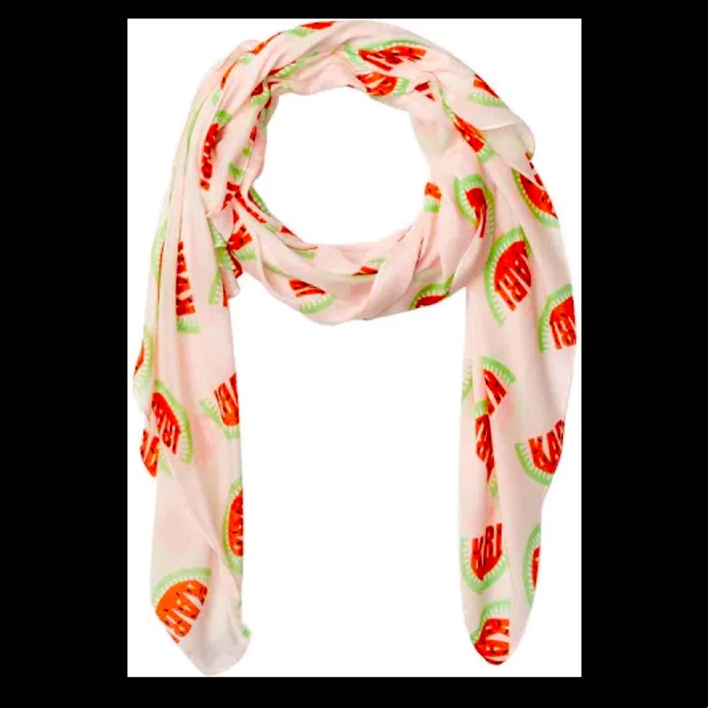 🍉 KARL LAGERFELD 🍉 Watermelon Logo Scarf Wrap